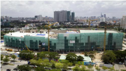 SC VivoCity trong giai đoạn hoàn thiện xây dựng.