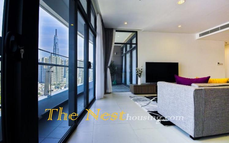 living room view to Landmark 81