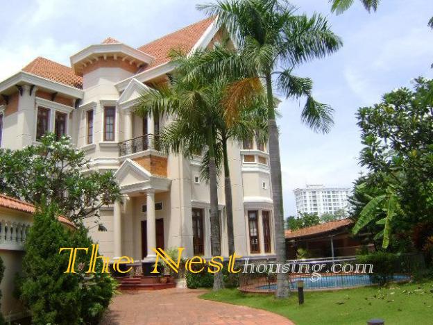 Charming villa for rent in Thao Dien, 4 bedrooms, private swimming pool