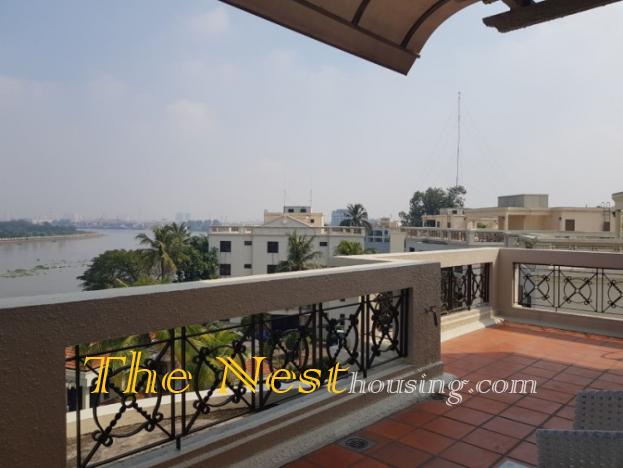 Penthouse for rent in District 2, 4 bedrooms, fully furnished, 5800 USD