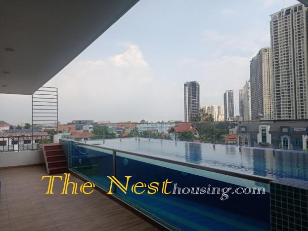 Luxury apartment for rent in Thao dien private swimming pool