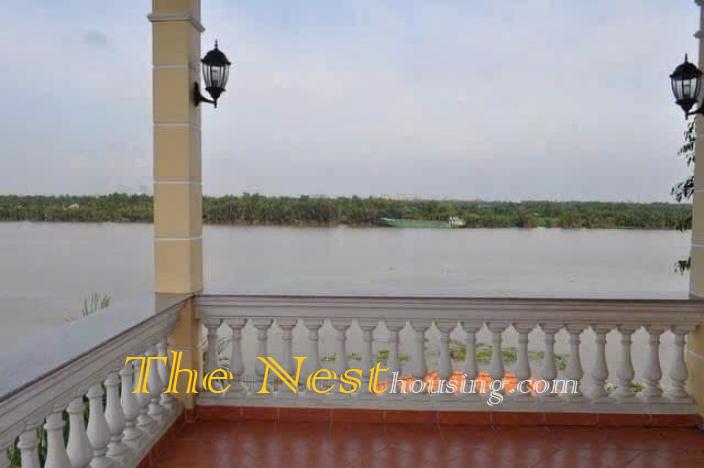 Villa for rent in thao dien, River view with garden