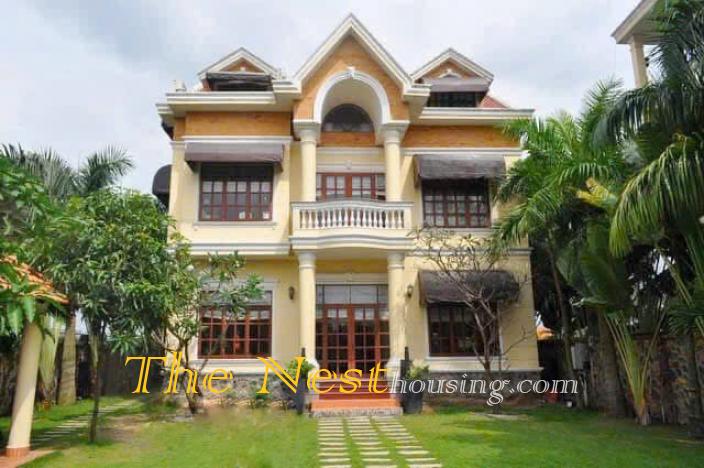 Villa for rent in thao dien, River view with garden