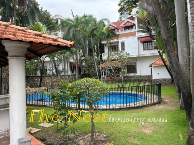 Villa for rent in thao dien, River view with garden