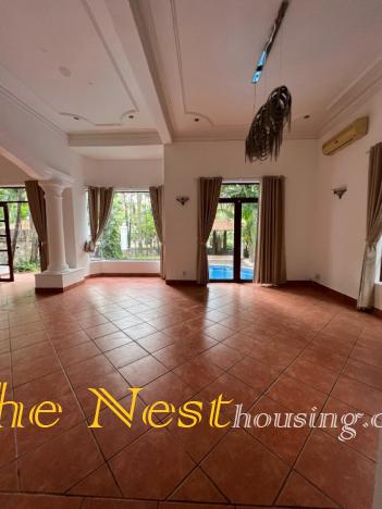 Villa for rent in compound Thao Dien