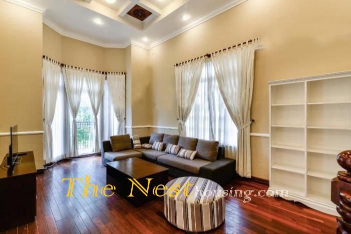 Villa for rent in compound Thao Dien
