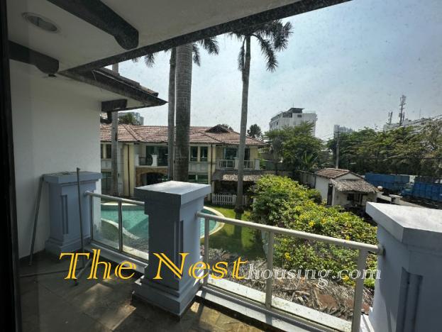 Modern villa for rent in compound Thao Dien