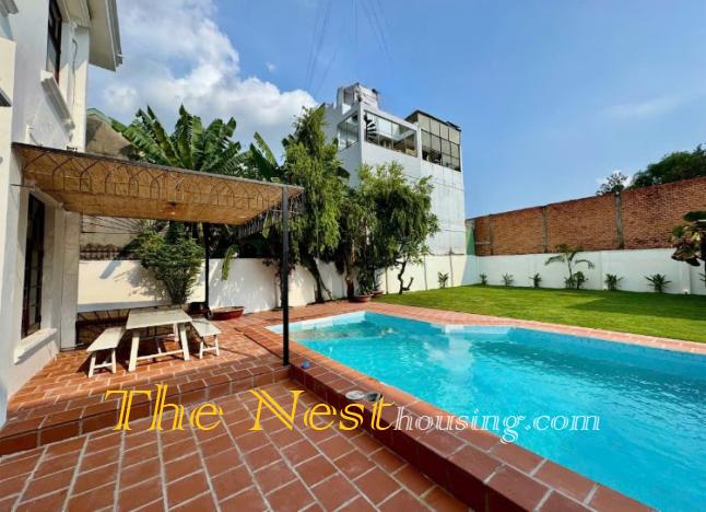 The House for Family living in District 2 Ho Chi Minh,  Large garden, private swimming pool