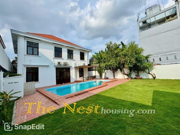 The House for Family living in District 2 Ho Chi Minh,  Large garden, private swimming pool