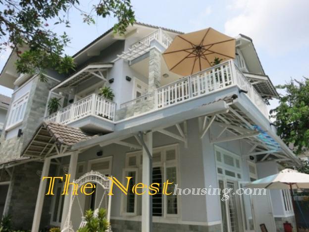 Modern villa for rent in compound Thao Dien