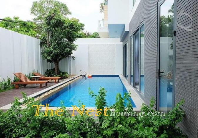 Modern villa for rent in compound Thao Dien D2