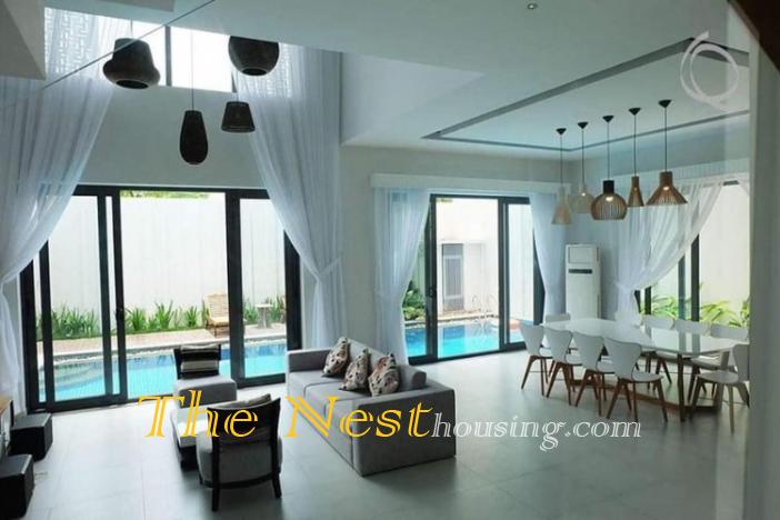 Modern villa for rent in compound Thao Dien D2