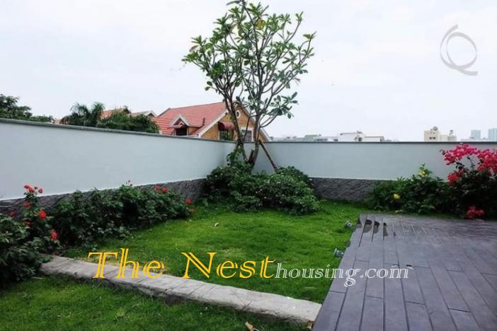 Modern villa for rent in compound Thao Dien D2