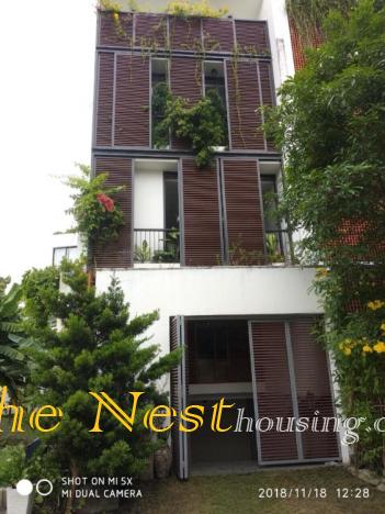 Modern townhouse for rent in District 2, 3 bedrooms plus 1 office room, 1800 USD