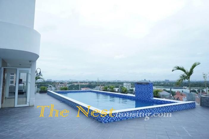 Service apartment 2 bedrooms for rent in Thao Dien