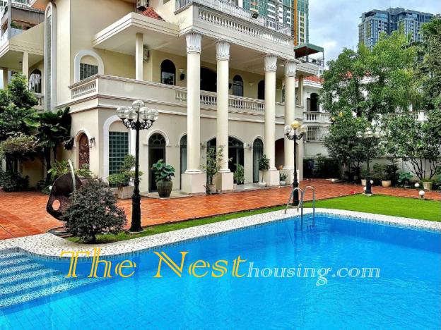 Awesome villa for rent with garden an pool, 2 floor in An Phu Thu Duc city