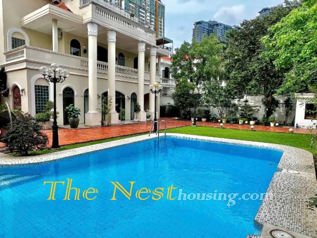 Awesome villa for rent with garden an pool, 2 floor in An Phu Thu Duc city