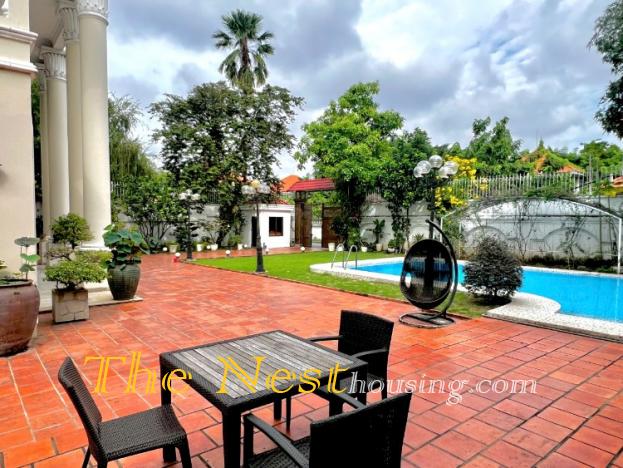 Awesome villa for rent with garden an pool, 2 floor in An Phu Thu Duc city