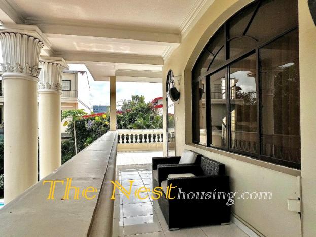 Awesome villa for rent with garden an pool, 2 floor in An Phu Thu Duc city