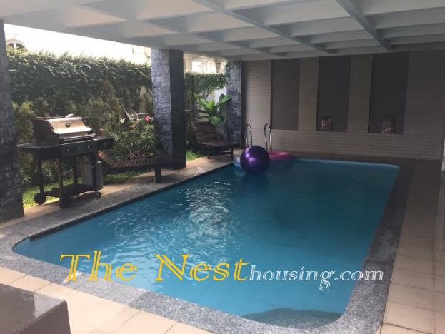 Villa for rent in District 2, 4 bedrooms, good location, 3500 USD