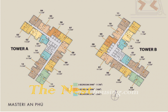 Masteri An Phu - 2 bedrooms for rent