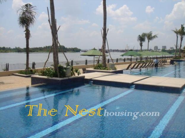 Modern villa for rent in compound on Giang Van minh street