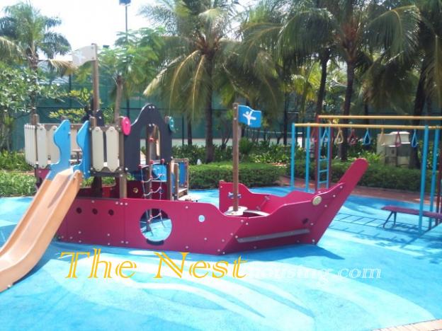 Modern villa for rent in compound on Giang Van minh street