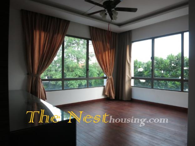 Modern villa for rent in compound on Giang Van minh street
