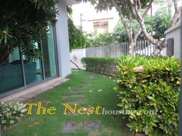 Modern villa for rent in compound on Giang Van minh street