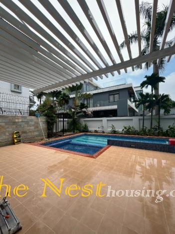 Charming villa for rent in compound - Thao Dien, 4 bedrooms, nice swimming pool and garden, 5500USD