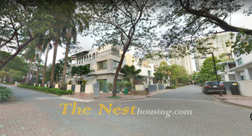House for rent in Riviera compound dist 2, HCMC, 5 beds, garden-pool