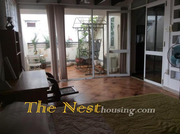 Apartment 1 bedroom on roof top of villa for rent in Thao Dien