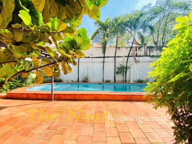 Charming villa for rent in Thao Dien, swimming pool and garden, 4 bedroom, partly furnished