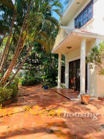 Charming villa for rent in Thao Dien, swimming pool and garden, 4 bedroom, partly furnished