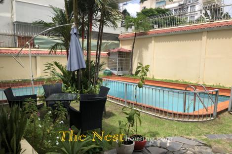 Villa for rent in Thao Dien, swimming pool, 5 bedrooms, partly furnished