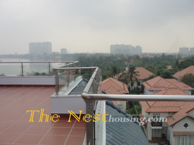 Beautiful penthouse for rent in Thao Dien, 4 bedrooms, river view, good location