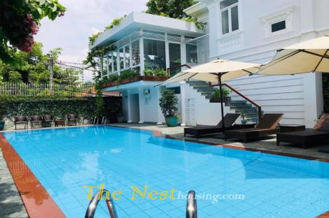 Nice villa for rent in compound Thao Dien